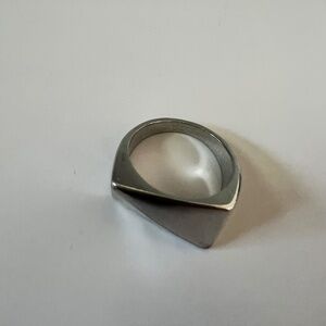 Aldo Chunky Silver Metal Statement Ring
